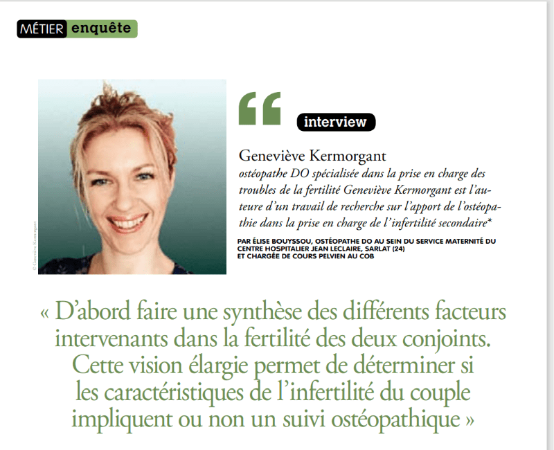 Cécile Martin ostéopathe Lyon 8 article de genevieve